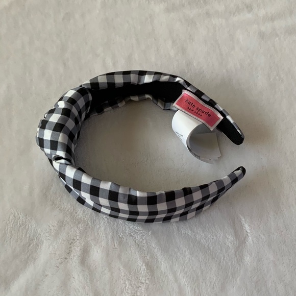 KATE SPADE NEW YORK daisy gingham knot silk headband - Picture 10 of 10